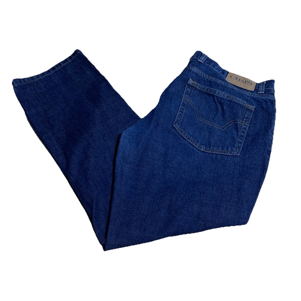 Chaps Straight Fit Jeans Mens Size‎ 36X30 Blue Dark Wash Denim